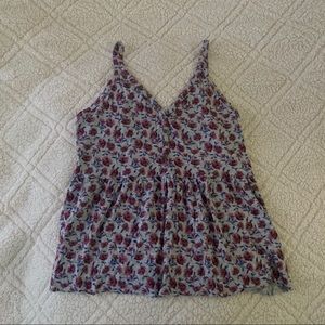 american eagle soft & sexy floral tank